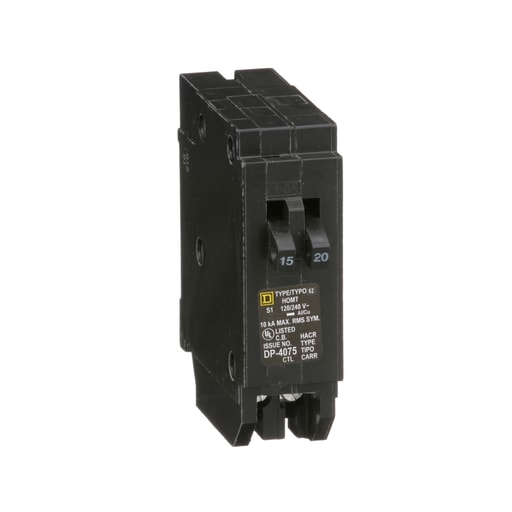 Square-D / Schneider - Square D HOMT1520 120/240 Volt 20 Amp Miniature Circuit Breaker
