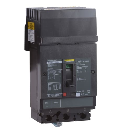 Square-D / Schneider - Square D HDA36020 600 Volt 20 Amp Molded Case Circuit Breaker