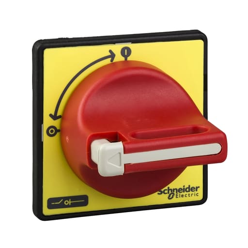Square-D / Schneider - Square D KCD1PZ 60 x 60 mm Red/Yellow Motor Control Switch Handle Operator
