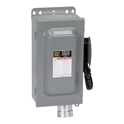 Square-D / Schneider - Square D H362AWH 600 VAC 60 Amp 3-Pole Class H/K Fusible Heavy Duty Receptacle Switch