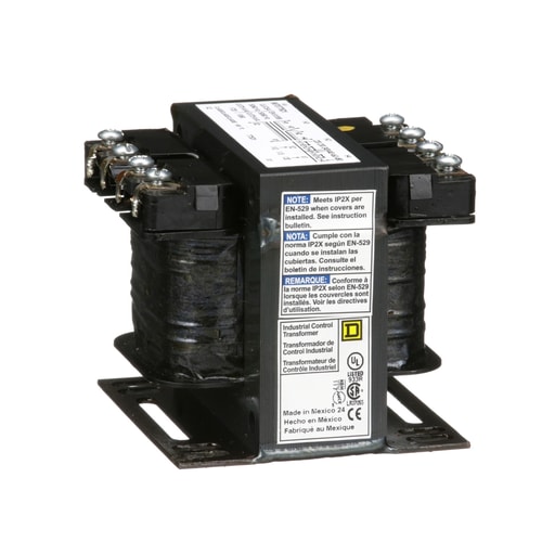 Square-D / Schneider - Square D 9070T75D1 75 VA 240 x 480 VAC Primary 120 VAC Secondary 1-Phase Control Transformer