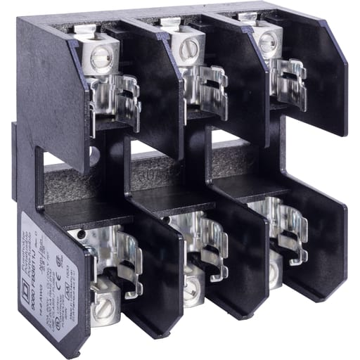Square-D / Schneider - Square D 9080FB3611J 30 Amp 600 Volt 3-Pole Phenolic Class J Standard Terminal Block Fuse Holder
