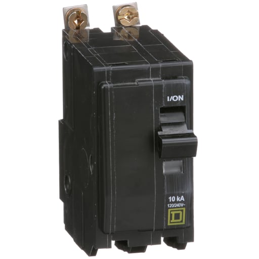 Square D QOB210 Miniature Circuit Breaker 10A 120/240V 1Ph , Bolt-On