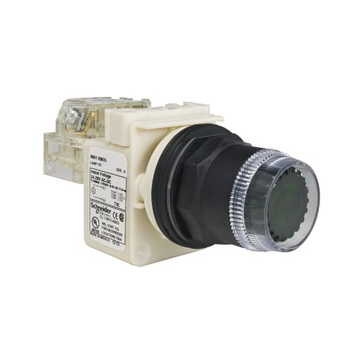 Square-D / Schneider - Square D 9001SK1L35GH13 30 mm 600 VAC Momentary 1NO 1NC Green Body Plastic Bezel Illuminated Push Button