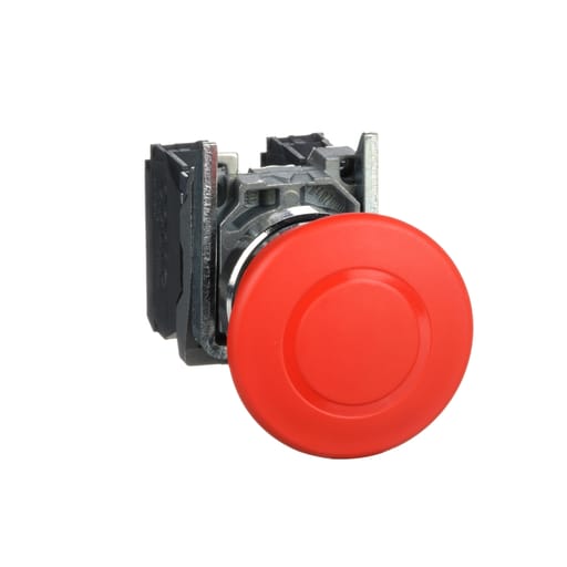 Square-D / Schneider - Square D XB4BT845 22 mm 600 VAC 1.2 Amp 1NO 1NC Red Round Trigger Action Push-Pull Non-Illuminated Push Button