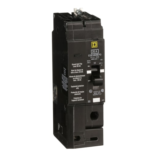 Square-D / Schneider - Square D EDB14020EPD 277 Volt 20 Amp Miniature Circuit Breaker