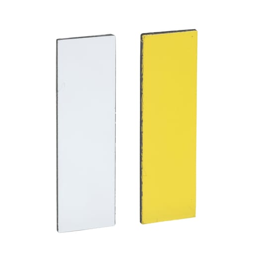 Square-D / Schneider - Square D ZBY0102 22 mm White/Yellow On Black Legend Plate