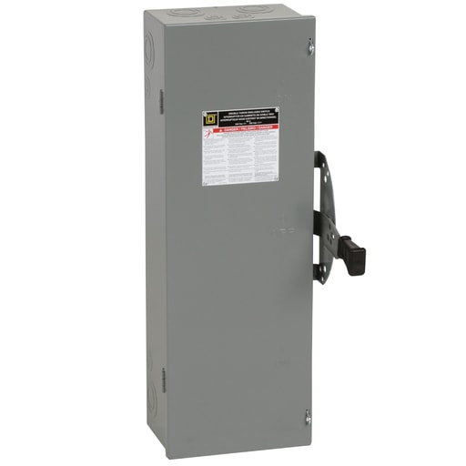Square-D / Schneider - Square D DTU322 240 VAC 250 VDC 60 Amp 15 Hp 3-Pole NEMA 1 Non-Fusible Double Throw Safety Switch