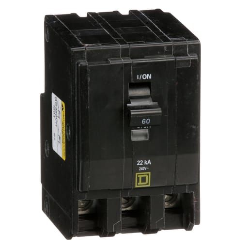 Square-D / Schneider - Square D QO360VH 3-Pole 60 Amp 240 Volt Plug-On Miniature Circuit Breaker