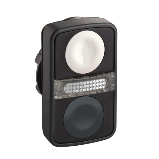 Square-D / Schneider - Square D ZB5AW7A1720 PLASTIC ILLUM FLUSH TWO BUTTON