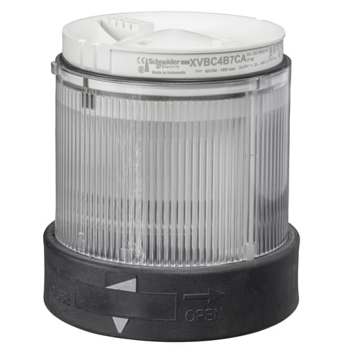 Square-D / Schneider - Square D XVBC37 70 mm 250 VAC 30 mA 10 W Clear Polycarbonate Steady LED Beacon Lens Unit