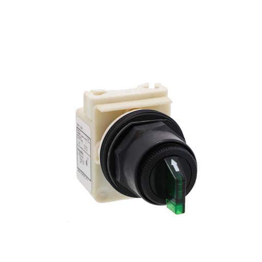 Square-D / Schneider - Square D 9001SK43J1G 30 mm 3-Position Green Maintained Knob Illuminated Selector Switch Operator