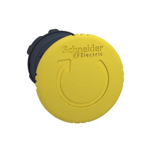 Square-D / Schneider - Square D ZB5AS55 22 mm Yellow Turn-to-Release Maintained Push Button Mushroom Head