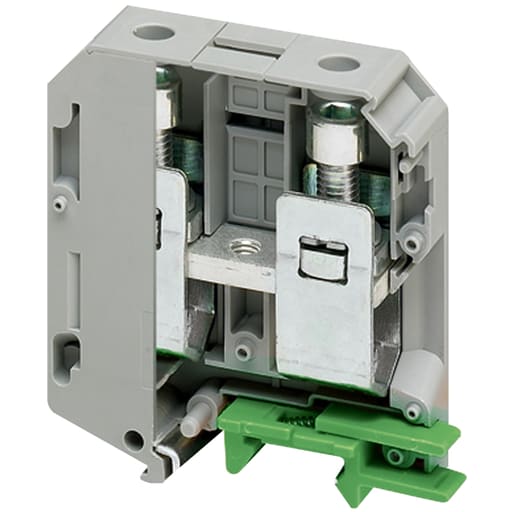 Square-D / Schneider - Square D NSYTRV702 70 mm 2-Point Gray 4 AWG Solid/Stranded Copper Screw Terminal Block