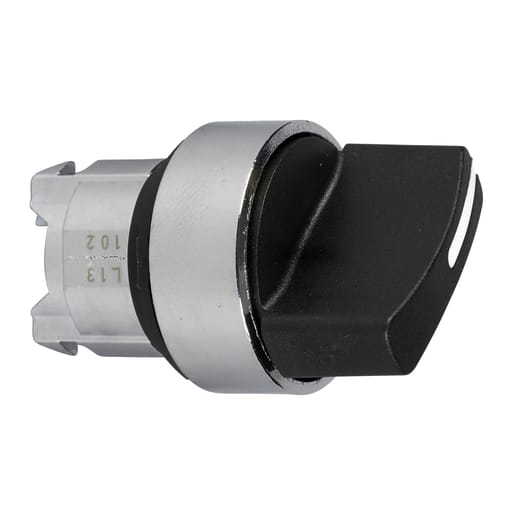 Square-D / Schneider - Square D ZB4BD3TQ 22 mm 3-Position Black Maintained Lever Non-Illuminated Selector Switch Operator