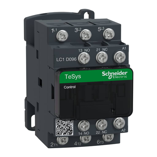 Square-D / Schneider - Square D LC1D096G7 600 VAC 9 Amp 3-Pole 1NO 1NC Screw Terminal Full Voltage Non-Reversing IEC Contactor