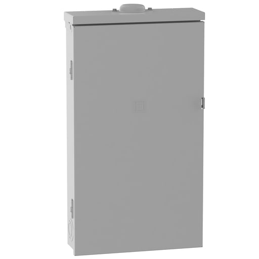 Square-D / Schneider - Square D QO120M200PRB 200A 120/240V 1ø3W Convertible Main Breaker Load Center, Plug-On Neutral, 20 Spaces / 30 Circuits, NEMA-3R, Gray