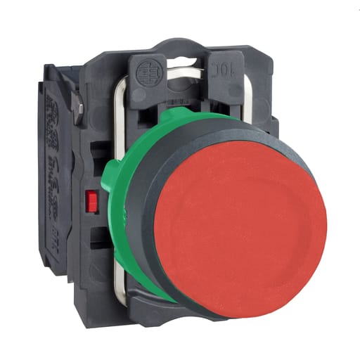 Square-D / Schneider - Square D XB5AL42 22 mm 600 VAC 1.2 Amp 1NC Red Round Momentary Flush Non-Illuminated Push Button