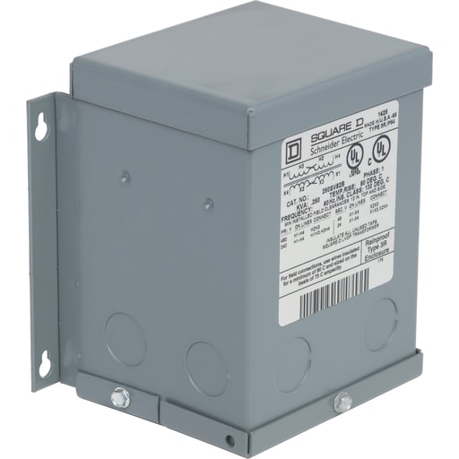 Square-D / Schneider - Square D 250SV82B 0.25 kVa 240 x 480 VAC Primary 24/48 VAC Secondary 1-Phase Dry Type Buck and Boost Transformer