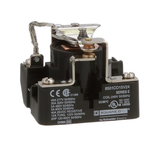 Square-D / Schneider - Square D 8501CO15V24 240 VAC 30 Amp 1-Pole SPDT 1NO 1NC Panel Mount AC Operated Power Relay