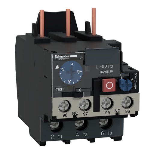 Square-D / Schneider - Square D LRD1522 600 Volt 25 Amp 3-Pole Bi-Metallic Screw Clamp Terminal Thermal Overload Relay