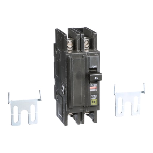 Square-D / Schneider - Square D QOU245 2-Pole 45 Amp 120/240 Volt Thermal Magnetic/Common Trip Miniature Circuit Breaker