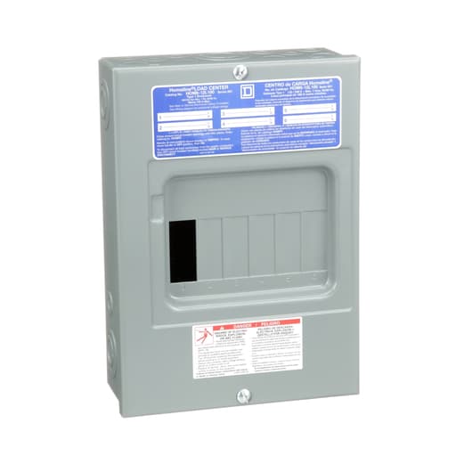 Square-D / Schneider - Square D HOM612L100S 120/240 VAC 100 Amp 1-Phase 6-Space 12-Circuit NEMA 1 Load Center