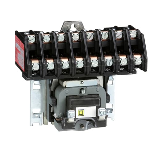 Square-D / Schneider - Square D 8903LO80V04 277 VAC 30 Amp 8-Pole 8NO Open Type Electrically Held Lighting Contactor