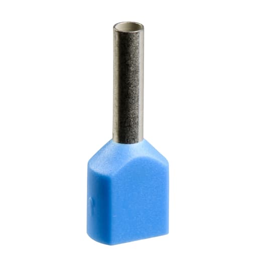 Square-D / Schneider - Square D AZ5DE007 8 x 2 mm 20 AWG Blue Tin Plated Copper Insulated Twin Conductor Cable End