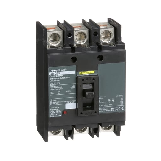 Square-D / Schneider - Square D QDL32225 Molded Case Circuit Breaker 225A 240V 3P , Thermal Magnetic