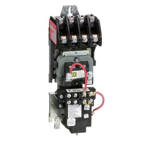Square-D / Schneider - Square D 8903LXO40V02 110/120 VAC 30 Amp 4-Pole 4NO Open Type Mechanically Held Lighting Contactor