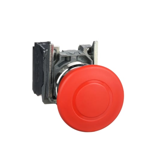 Square-D / Schneider - Square D XB4BT842 22 mm 600 VAC 1.2 Amp 1NC Red Round Trigger Action Push-Pull Non-Illuminated Push Button