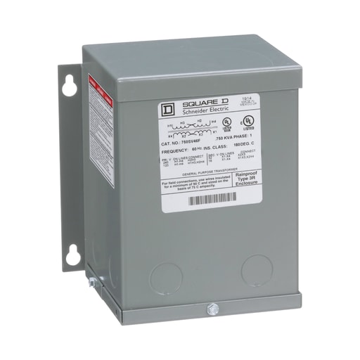 Square-D / Schneider - Square D 750SV46F Transformer Dry 1PH .75KVA 120X240V-16/32V
