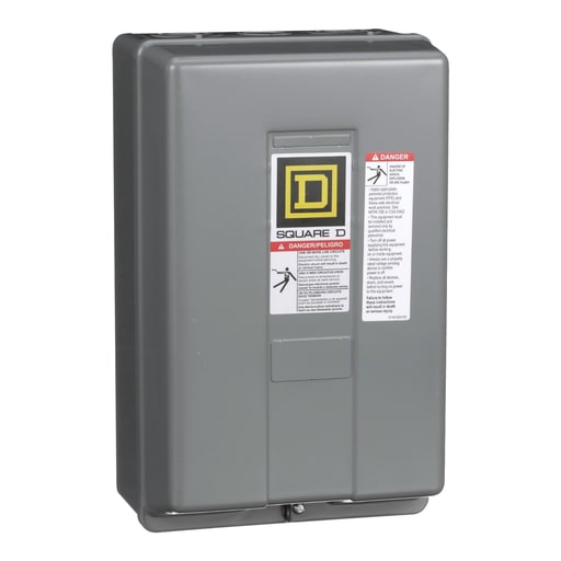 Square-D / Schneider - Square D 8903SPG3V02 110/120 VAC 60 Amp 4-Pole NEMA 1 Electrically Held Lighting Contactor