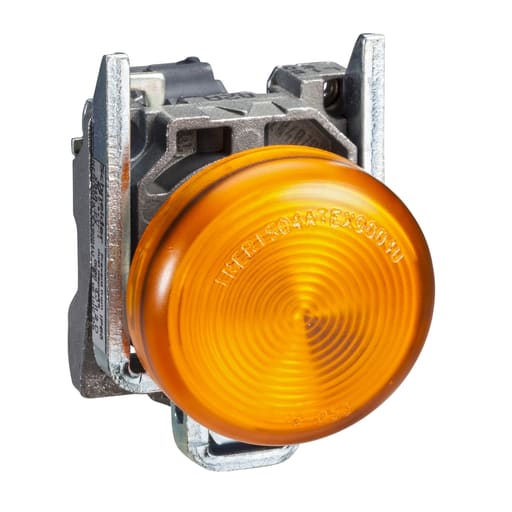 Square-D / Schneider - Square D XB4BV65 22 mm 250 VAC/VDC 14 mA Yellow Round Illuminated Pilot Light