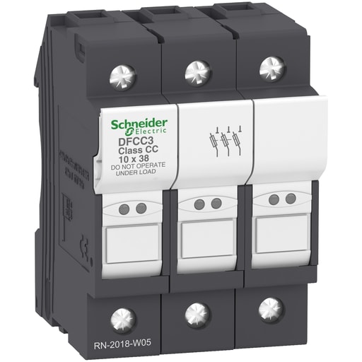 Square-D / Schneider - Square D DFCC3 52.5 x 88.5 mm 690 VAC 30 Amp 3-Pole Rail Mount Fuse Holder