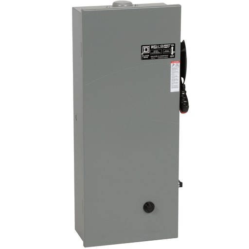 Square-D / Schneider - Square D 8940SSC4010 440/480 VAC 27 Amp 10 Hp 3-Pole NEMA 3R Full Voltage Fusible Switch Pump Panel