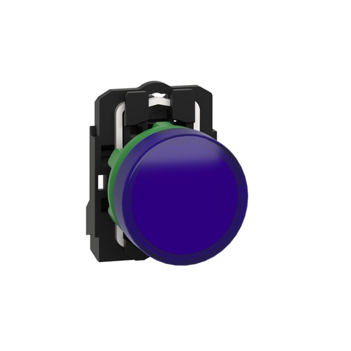 Square-D / Schneider - Square D XB5AVB6 22 mm 24 VAC/VDC 18 mA Blue Round Pilot Light with LED