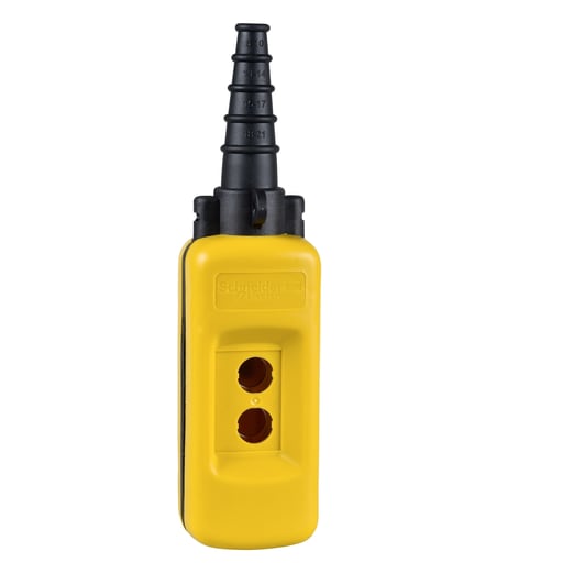 Square-D / Schneider - Square D XACA02H7 2-Hole Yellow Polypropylene Pendant Station Enclosure