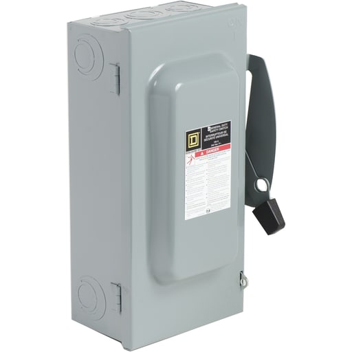 Square-D / Schneider - Square D CD223N 120/240 VAC 100 Amp 2-Pole 3-Wire Fusible General Duty Safety Switch