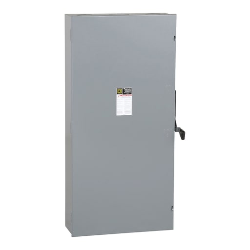 Square D D226N 240 Volt 600 Amp 2-Pole NEMA 1 Fusible General Duty Safety Switch