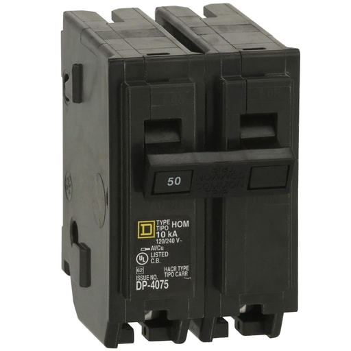 Square-D / Schneider - Square D HOM250 120/240 Volt 50 Amp Miniature Circuit Breaker