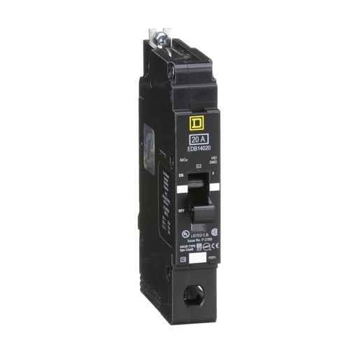Square-D / Schneider - Square D EDB14020 1-Pole 20 Amp 277 Volt Thermal Magnetic Miniature Circuit Breaker