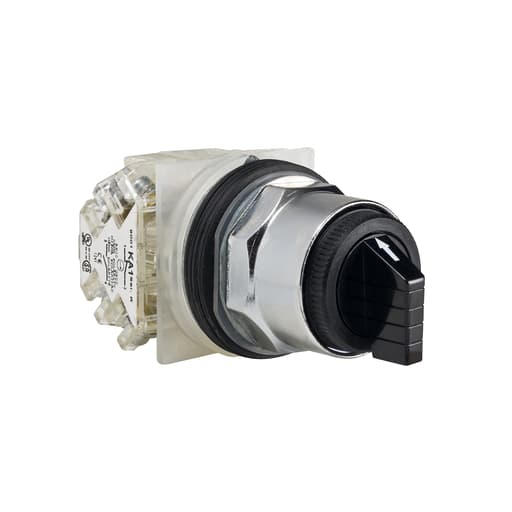 Square-D / Schneider - Square D 9001KS49BH2 30 mm 10 Amp 600 VAC/VDC 2NO 2NC 3-Position Round Knob Non-Illuminated Selector Switch