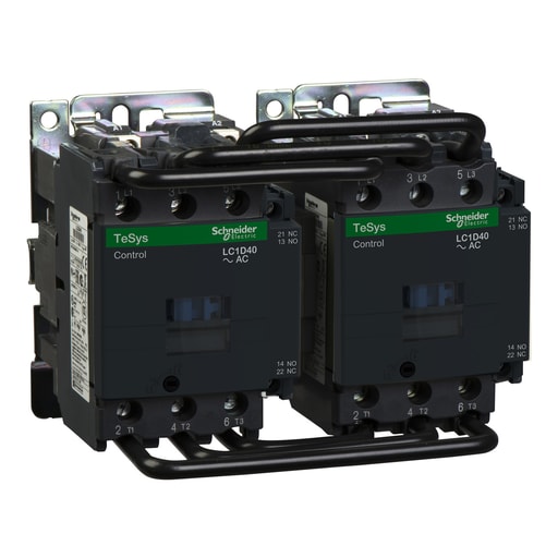 Square-D / Schneider - Square D LC2D40G7 575 VAC 40 Amp 3-Pole 1NO 1NC Touch Safe Terminal Full Voltage Reversing IEC Contactor