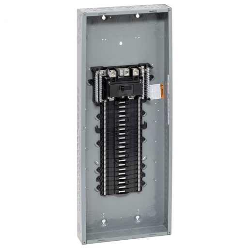 Square-D / Schneider - Square D QO142M225P 225A 120/240V 1phase Convertible Main Breaker Load Center, Plug-On Neutral, 42 Spaces / 52 Circuits, NEMA-1, Gray