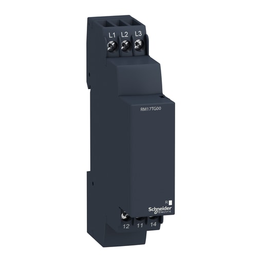 Square-D / Schneider - Square D RM17TG00 250 VAC/VDC 5 Amp 3-Phase 1NO 1NC Plastic 35 mm Din Rail Mount Multi-Functional Relay