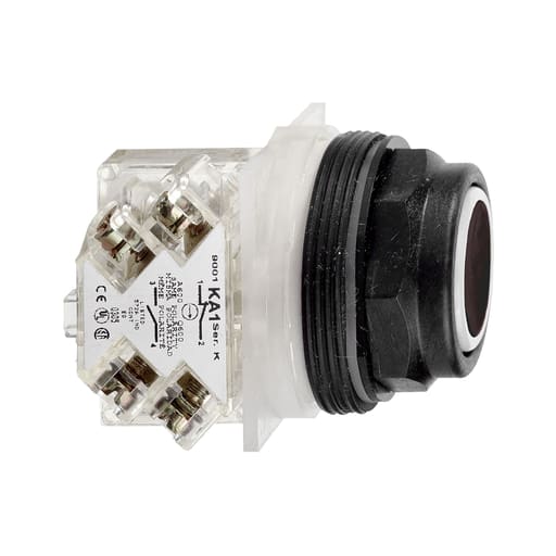 Square-D / Schneider - Square D 9001SKR1BH5 30 mm 600 VAC Momentary 1NO Black Lens Plastic Bezel Non-Illuminated Push Button