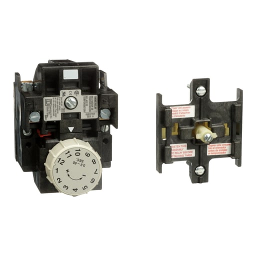 Square-D / Schneider - Square D 8501XTE1 1NO 1NC 0.2 to 60 Second On Delay Relay Pneumatic Timer Attachment