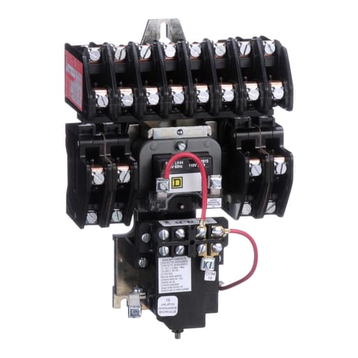 Square-D / Schneider - Square D 8903LXO1200V02 110/120 VAC 30 Amp 12-Pole 12NO Open Type Mechanically Held Lighting Contactor